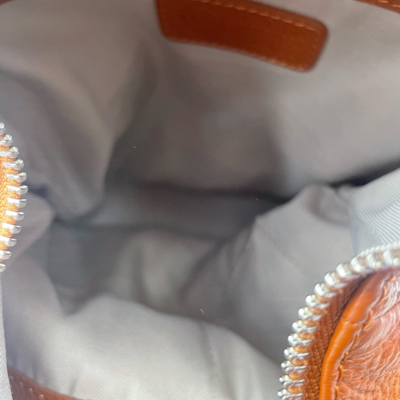 Made In Italy Leather Sling Backpack From Valentina Medium Size - Picture 8 of 11